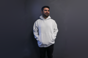 front of skull hoodie